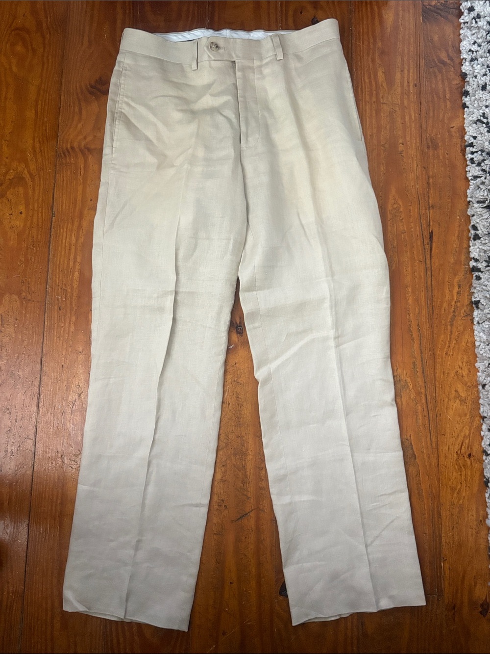 Pronto Uomo Light Beige Linen Dress Pants